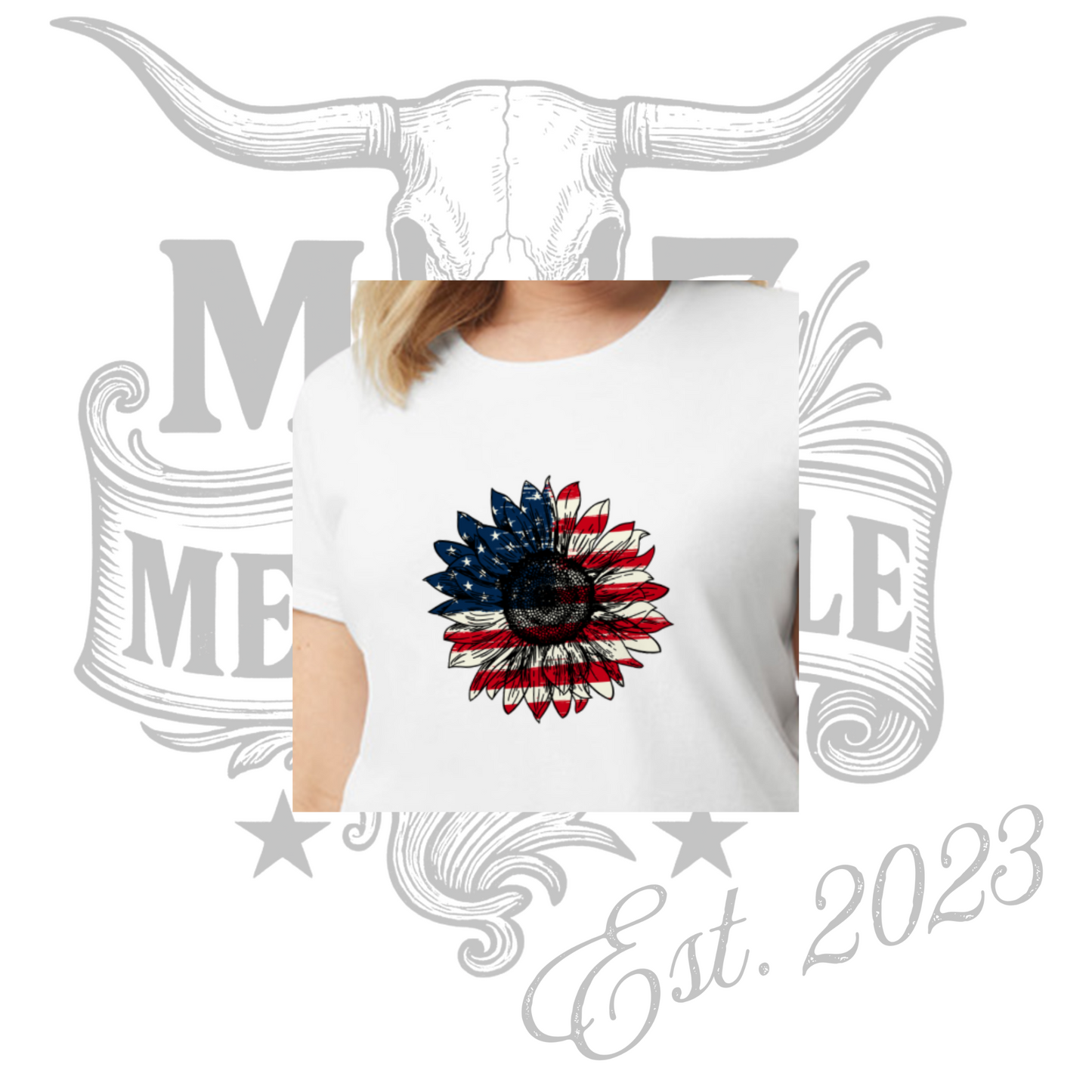 *PREORDER* Womens Patriotic Sunflower