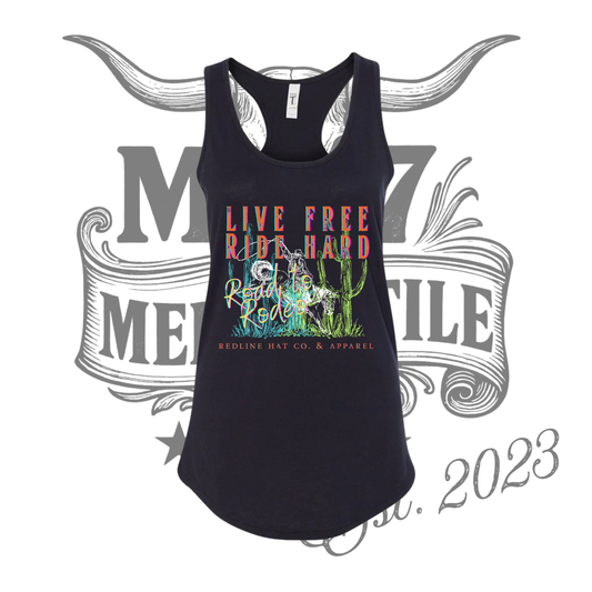 Live Free Ride Hard Rodeo Women’s Tanktop