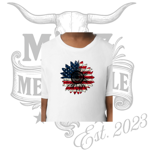 *PREORDER* Girls Patriotic Sunflower