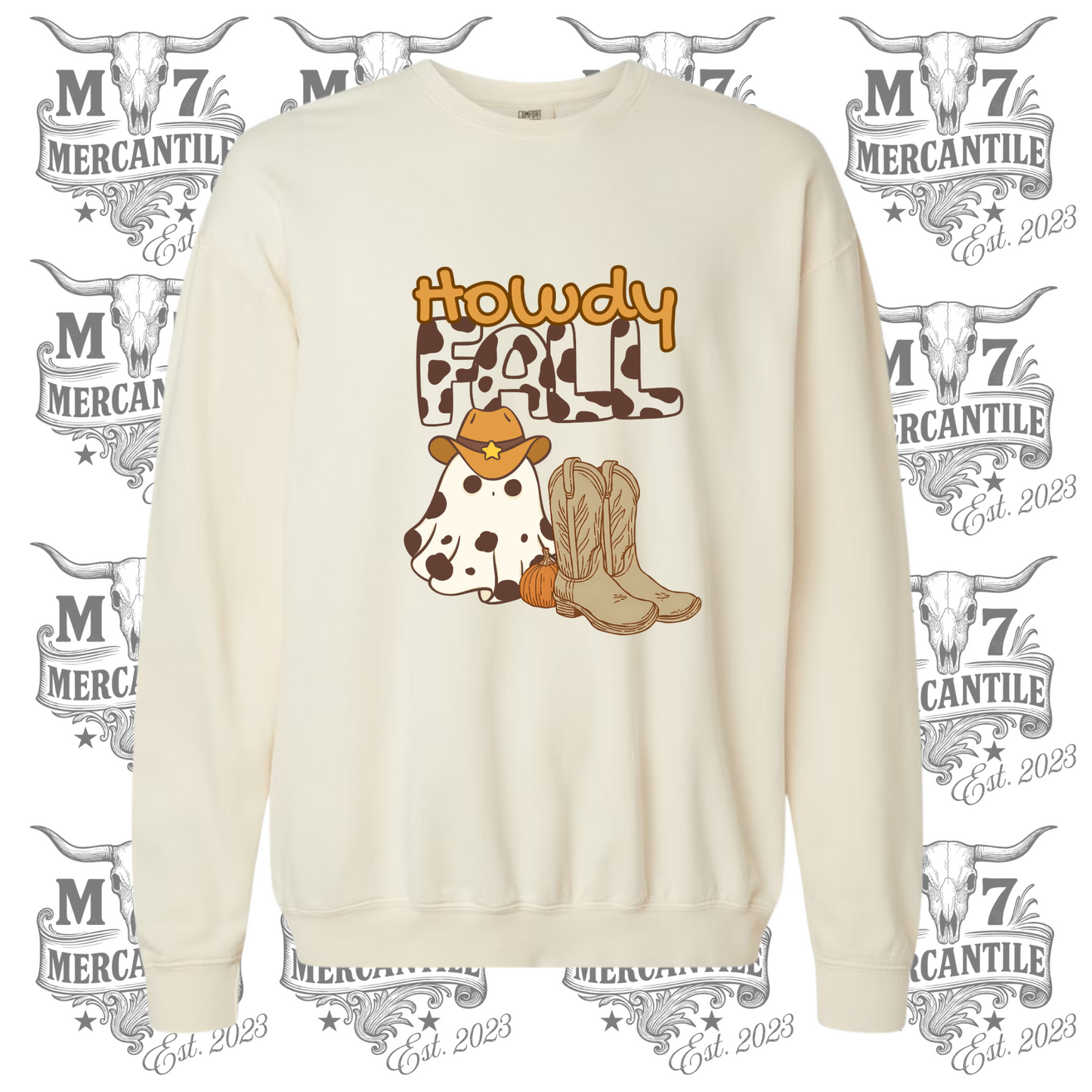 Women’s Howdy Fall Cowboy Ghost Sweatshirt